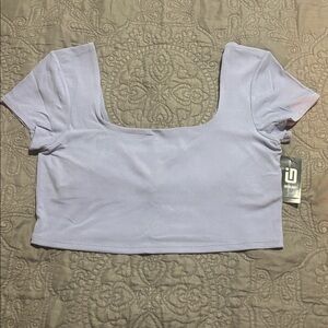 Ideology Soft Rib Short-Sleeve Crop Top – Thistle Do | Size Large